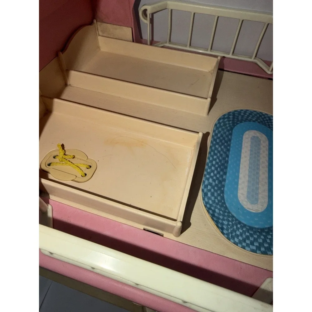 Vintage Little Tikes Dollhouse And Accessories Van People Kitchen Dog Lot